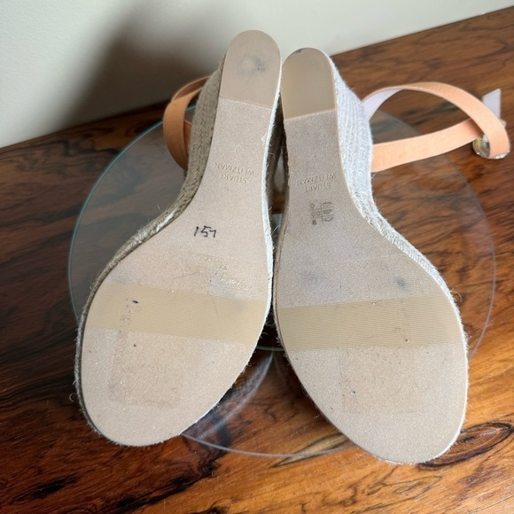 Women's Tan Espadrille Wedge Sandals - Picture 12 of 12